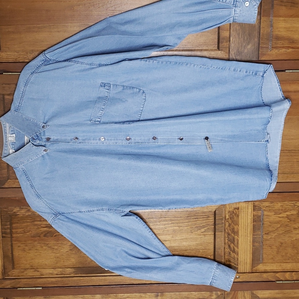 HAUPT Men's Button Down Denim Shirt Sz M